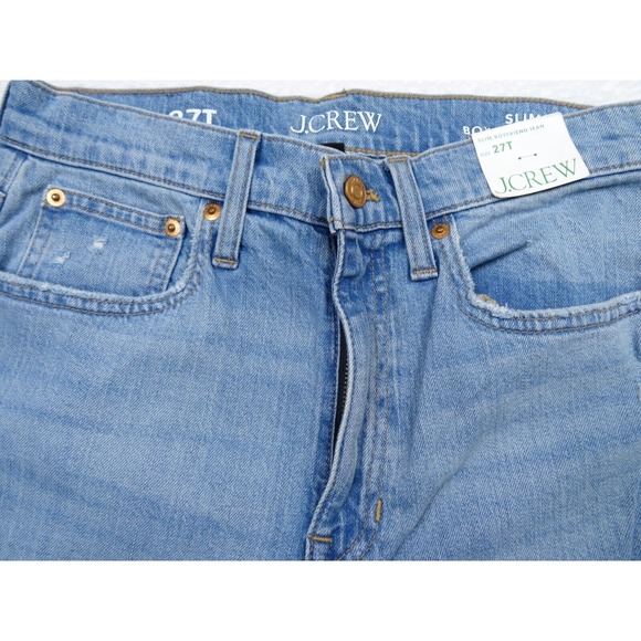 J Crew Jeans Womens Size 27 T Blue Denim Slim Boyfriend High Rise Stretch NWT - Picture 4 of 16